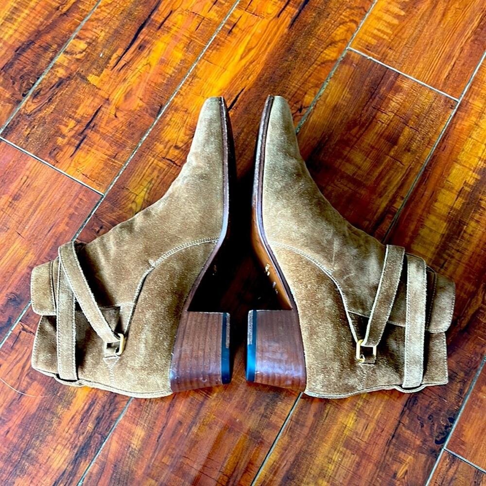 Saint Laurent Paris Blake Jodhpur brown suede ankle boho western cowgirl Boots - Picture 7 of 14